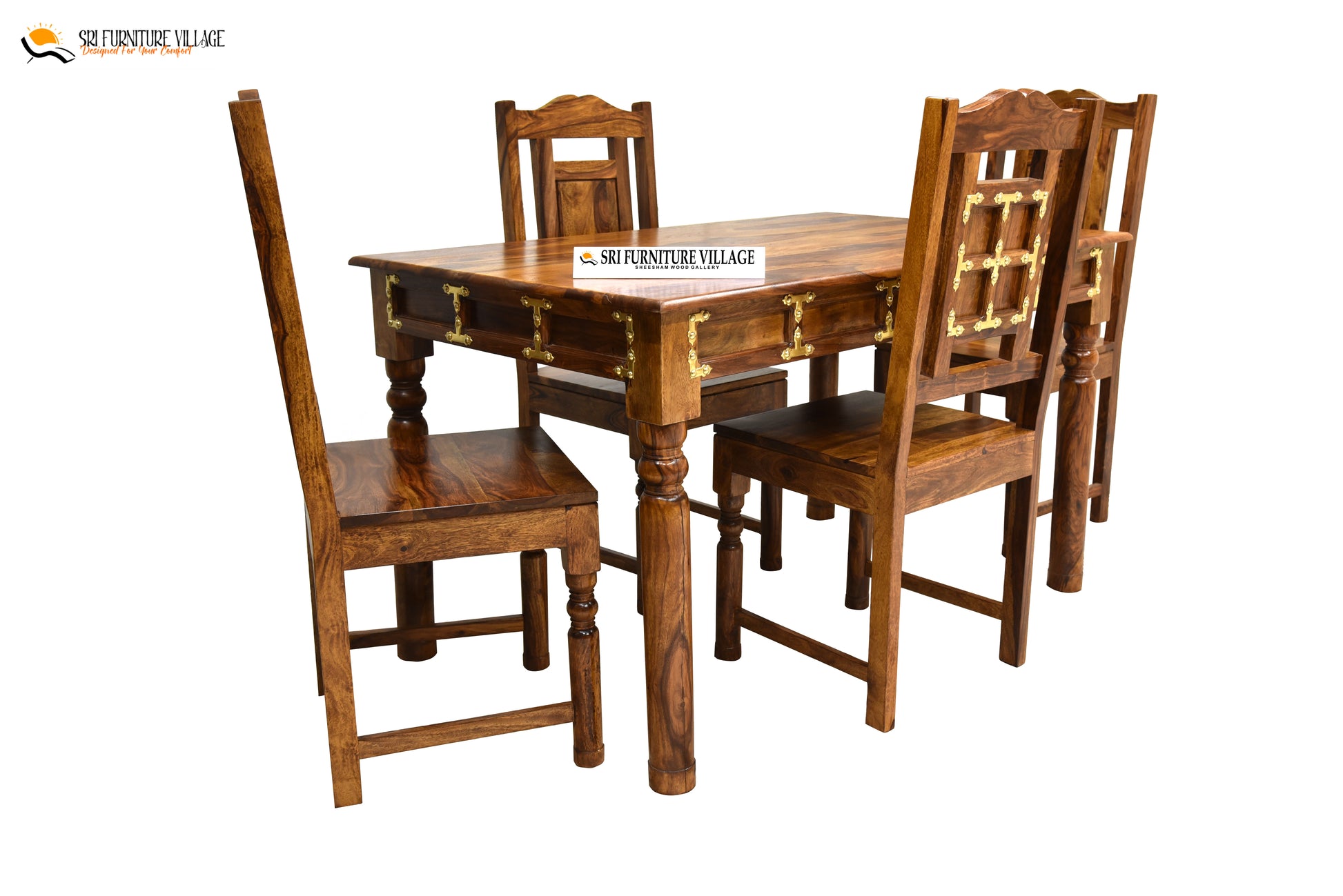 Natural 4 Seater Dining Table Set