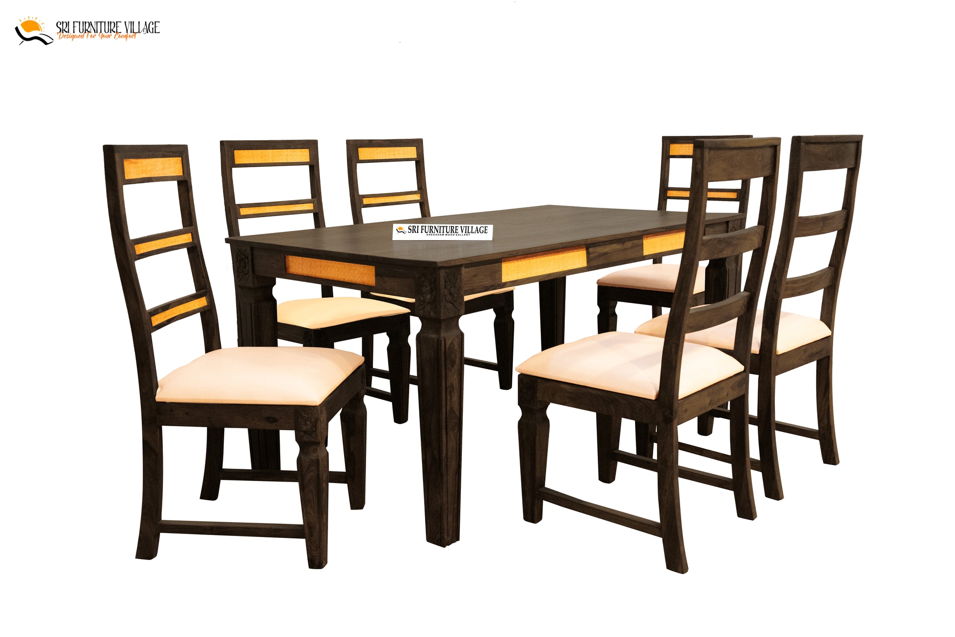 Stone / 6 Seater Dining Table Set 