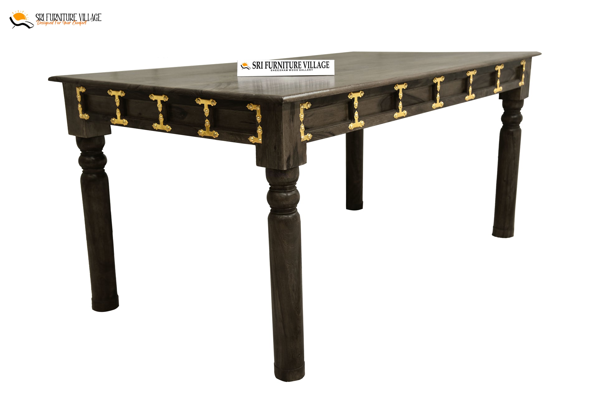 Stone 6 Seater Dining Table Set With Bench