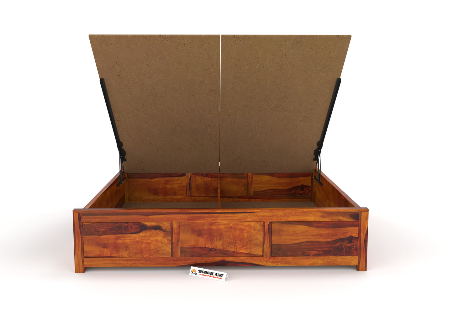 SierraEdge Wood Hydraulic Bed With Storage 3259 King - 3260 Queen